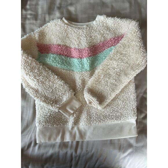 SO white fleece top size 8 - Picture 3 of 3